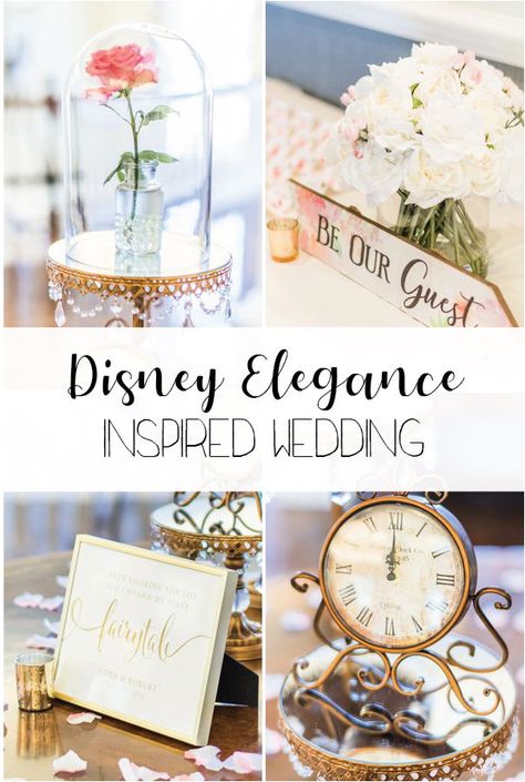 Subtle Disney Decor Wedding Ideas, Wedding Themes Disney, Disney Princess Wedding Centerpieces, Disney Bouquet Wedding, Disney Wedding Signage, Disney Themed Wedding Reception, Disney Themed Wedding Favors, Disney Rehearsal Dinner Ideas, Vintage Disney Wedding Theme