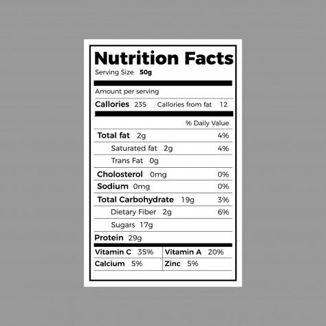 Label Layout, Nutrition Facts Design, Food Label Template, Recuerdos Primera Comunion Ideas, Material Ideas, Nutrition Facts Label, Box Table, Ingredient Labels, Food Label