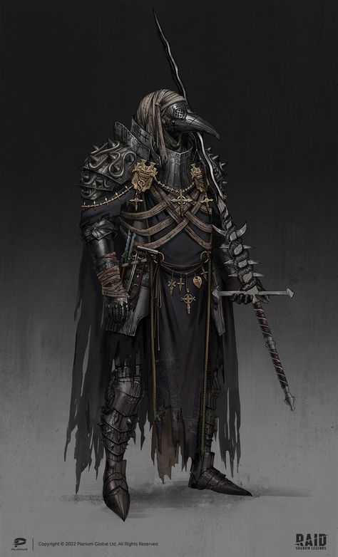 Plague Doctor Knight, Dark Fantasy Knight, Gothic Knight, Plague Knight, Rpg Map, 다크 판타지, Knight Art, Knight Armor, Dungeons And Dragons Characters