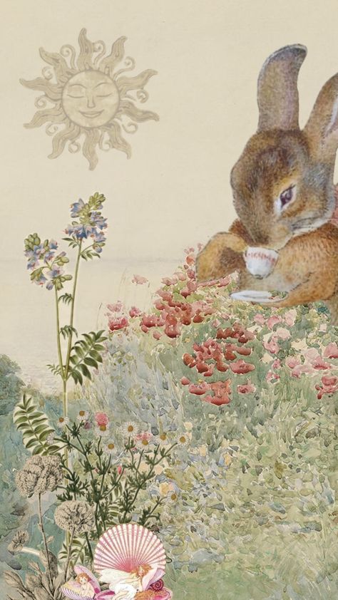 Nature Coquette, Coquette Garden, Bunny Nature, Coquette Wallpaper, Coquette Vintage, Garden Flowers, Create Collage, Creative Play, Your Aesthetic