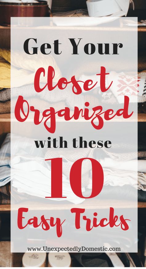 Walk In Closet Organization Diy, Diy Organization Closet, Budget Closet Organization, Unexpectedly Domestic, Small Closet Organization Diy, Walk In Closet Organization, Small Master Closet, Closet Organization Cheap, Cheap Closet