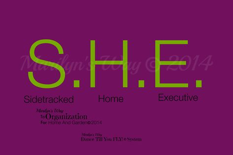 Are you a SHE? SHE stands for Sidetracked Home Executive in which the 'Slob Sisters' coined the phrase. Today many will use this phrase when it comes to explaining different styles of organizing. T... Sidetracked Home Executives Cards, Side Tracked Home Executives, Sidetracked Home Executives, Fly Lady Cleaning, Organize Thoughts, Control Journal, Clean And Organized Home, Fly Lady, Home Schedule