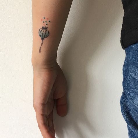 Poppy Seed Tattoo, Seed Tattoo, Poppy Seed Pods, Stick And Poke Tattoo, Poppy Pods, Stick N Poke Tattoo, Plant Tattoo, Poke Tattoo, Stick And Poke