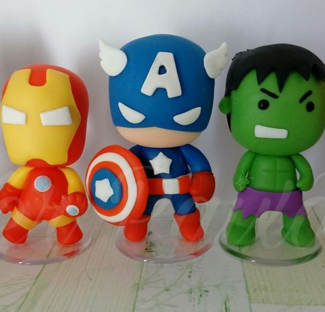 Marvel Clay Ideas, Clay Marvel, Marvel Birthday Party Decorations, Captain America Birthday Cake, Birthday Cake For Boys, Ideas For Birthday Cake, Captain America Cake, Hulk Party, Best Birthday Cake