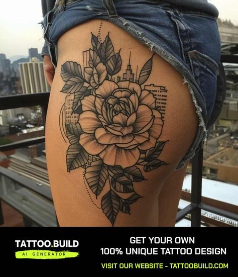 Check the comments - for 40+ more thigh and hip tattoo designs for ladies! Thigh And Hip Tattoo, Hip Tattoo Designs, Hip Tattoo, Tattoo Ideas, Tattoo Designs, Tattoos, On Instagram, Quick Saves, Instagram