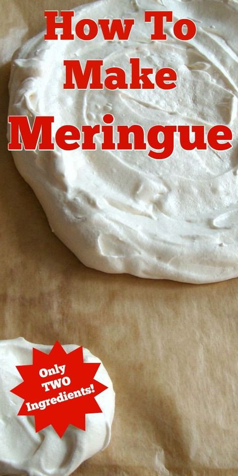 Making Meringue How To, How To Make A Meringue, Merangue Recipe Easy How To Make, How To Make Meringue For Pie, Merange Recipe, Marange Recipe, Basic Meringue Recipe, Easy Meringue Recipe, Making Meringue