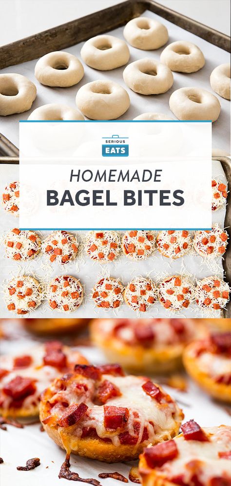 BraveTart: How to Make Legit Bagel Bites From Scratch Homemade Bagel Bites, Pizza Recipies, Bagel Bites Recipe, Pizza Poppers, Impressive Appetizers, Mini Bagels, Bagel Bites, Pizza Bagels, Homemade Bagels