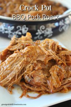 Crock Pot BBQ Pork Roast Bbq Pork Roast, Bbq Pork Crockpot, Keto Meats, Pork Roast Crock Pot Recipes, Crock Pot Bbq, Crockpot Pork Roast, Crock Pot Pork, Pot Roast Crock Pot Recipes, Slow Cooked Pulled Pork