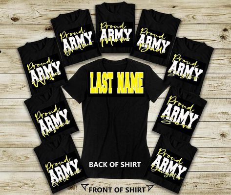 Cricut Clothes, Welcome Home Soldier, Army Wreath, Army Decor, Military Party, Army Wife Life, Army Party, Army Mom Shirts, Army Family