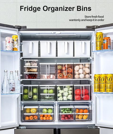 Ikea Variera, Vegetable Boxes, Fridge Organisers, Fridge Storage, Refrigerator Organization, Transparent Box, Fruit Storage, Fridge Organization, Kitchen Refrigerator