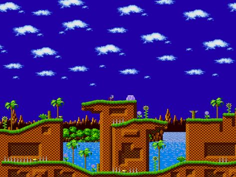 sonic green hills | Green Hill Zone BG by InsaneSonikkuFan on DeviantArt Green Hill Zone Wallpaper, Sonic Green Hill Zone, Sonic Animation, Green Hill Zone, Sonic Game, 100 Day Of School Project, Sonic Generations, Sonic Birthday Parties, Sonic Mania