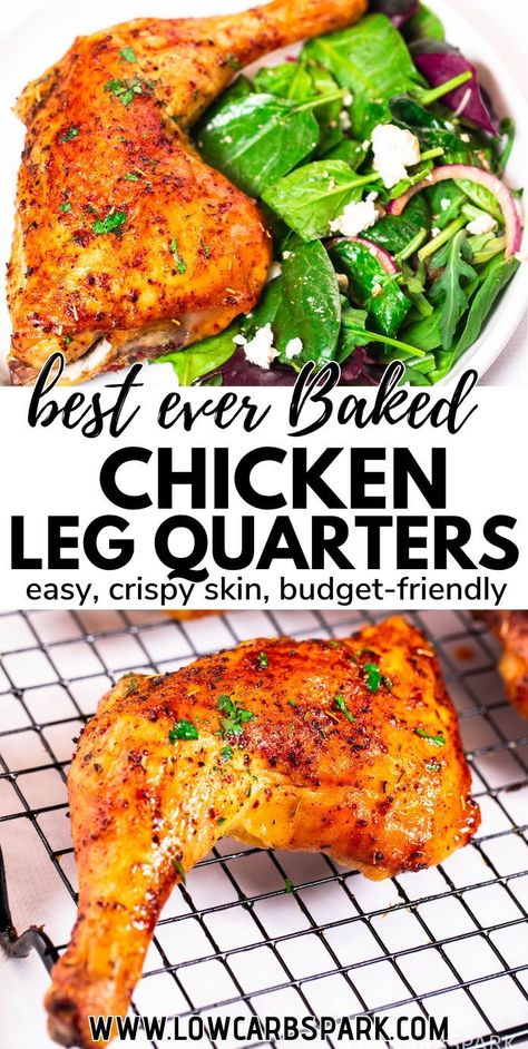 Chicken Leg With Thigh Recipes, Crispy Chicken Quarters In Oven, Best Baked Chicken Leg Quarters, Chicken Leg Quarters Recipes Oven, Baked Chicken Recipes Leg Quarters, Full Chicken Leg Recipes, Chicken Legs Quarters In The Oven, How To Cook Chicken Leg Quarters, Oven Baked Leg Quarter Recipes