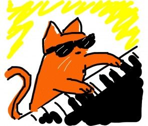 interference - Cool cat playing the piano Piano Cat Drawing, Cat Playing Instrument Drawing, Cat Playing Piano Drawing, Cat Playing Drums Drawing, Cat With Guitar Drawing, Cat Playing Guitar Drawing, Piano Doodle, Playing Piano Drawing, Cat Playing Piano