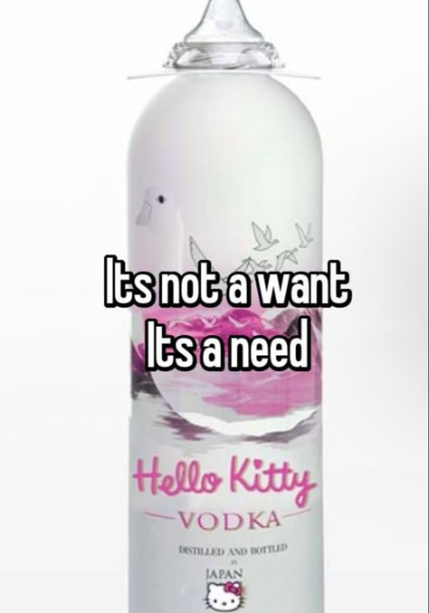 Hello Kitty Alcohol, Vodka Quotes, His Wedding Ring, Alcohol Aesthetic, Dunder Mifflin, Something To Remember, Hello Kitty Iphone Wallpaper, Hello Kitty Pictures, Puff And Pass