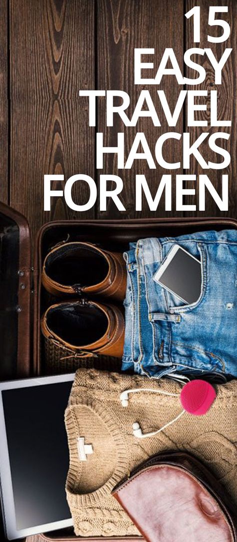 15 Easy Travel Packing Hacks For Men! Hacks For Men, Travel Suitcase Packing, Travel Packing Hacks, Business Trip Packing, Suitcase Packing Tips, Packing List Men, Packing Hacks, Outfit For Travel, Holiday Packing