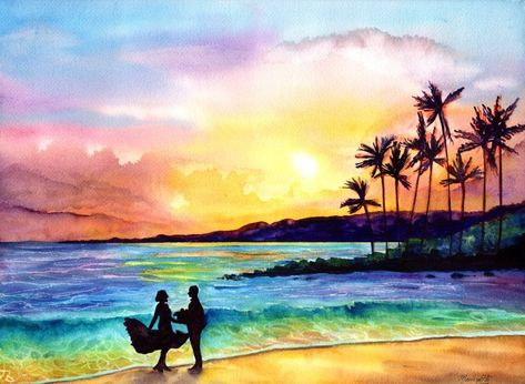 Hawaiian Portrait, Hawaii Decor, Portrait Beach, Friends Portrait, Inspirational Paintings, Pictures Friends, Chanel Quotes, Hawaii Art, Couples Portrait