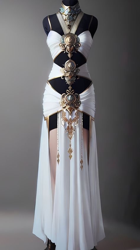 Fantasy Greek Dress, Fantasy Belly Dance Outfit, Ancient Outfits Female, Goddess Aesthetic Clothes, Female Performer Outfits, Hot Clothing Reference, Egyptian Goddess Aesthetic Outfit, Lightning Themed Outfit, Mythical Outfits Women