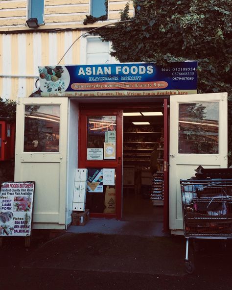 a small store with a sign reading “Asian food” there are fines growing over the side of the building. a small bit of light creeps out from inside. Asian Household Aesthetic, Household Aesthetic, Asian Household, Chinese Takeout Box, So Aesthetic, Asian Market, Court Order, Sea Bass, Fresh Fish