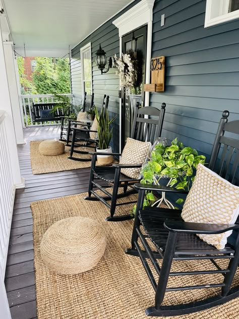 Front Porch Deck Decorating Ideas, Farmers Porch Decorating Ideas, Fun Front Porch Ideas, Brown House Porch Ideas, Not Covered Front Porch Ideas, Narrow Front Porch Furniture Ideas, Long Front Porch Ideas Farmhouse, Long Back Porch Decorating Ideas, Rustic Front Porch Ideas Entrance