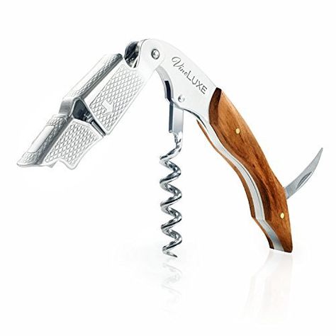 Vino Luxe Premium Waiters Corkscrew with  Rosewood Handle -- Want additional info? Click on the image. Bar Chairs Kitchen, Breakfast Bar Chairs, Veuve Clicquot Champagne, Wine Corkscrew, Wine Tools, Corkscrews, Wine Opener, Wine Time, Wine Accessories