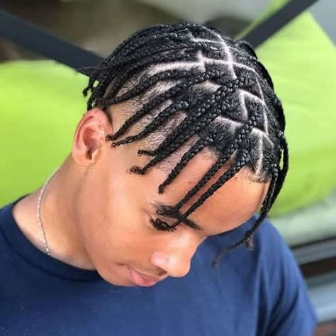 Box Braids Hairstyles For Men - Best Box Braids For Men: Cool Box Braids Styles and Hairstyles For Guys #braids #boxbraids #braidedhair #manbraids #braidstyles #menshairstyles #menshair #menshaircuts #menshaircutideas #menshairstyletrends #mensfashion #mensstyle #fade #undercut Guys Braids, Box Braids Men, Fade Undercut, Boy Braids, Braids With Fade, Hair Twists Black, Braid Styles For Men, Boy Braids Hairstyles, Braids Boxbraids