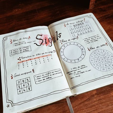 PsychoKore on Instagram: “Sigils magick  _______ #witch #witchcraft #witchthings #pagan #paganism #witchesofinsta #journaling #bulletjournal #magick #witchythings…” Witch Journal, Rune Symbols, Witchcraft Books, Wiccan Magic, Witch Spirituality, Magic Spell Book, Grimoire Book, Eclectic Witch, Wiccan Spell Book