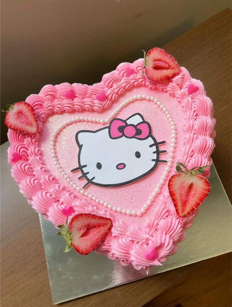 Hello Kitty Birthday Cake, Hello Kitty Videos, Hello Kitty Birthday Party, Birthday Goals, Hello Kitty Cupcakes, Kitty Cake, Hello Kitty Cake, Hello Kitty Party, Hello Kitty Birthday