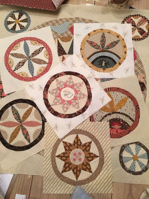 Hand Pieced Quilts, Susan Smith, Circle Quilts, Quilts Patchwork, Sampler Quilts, Cozy Quilts, Dot To Dot, Quilt As You Go, Paper Piecing Quilts