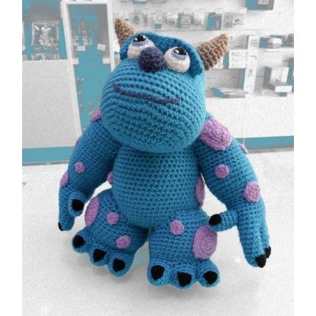 Amigurumi Crochet Monster Free Pattern – Free Amigurumi Crochet Sulley Crochet Pattern Free, Sully Crochet Pattern Free, Crochet Monster Pattern Free, Monsters Inc Crochet, Crochet Monster, Pattern Free Amigurumi, Disney Crochet Patterns, Crochet Monsters, Crochet Disney