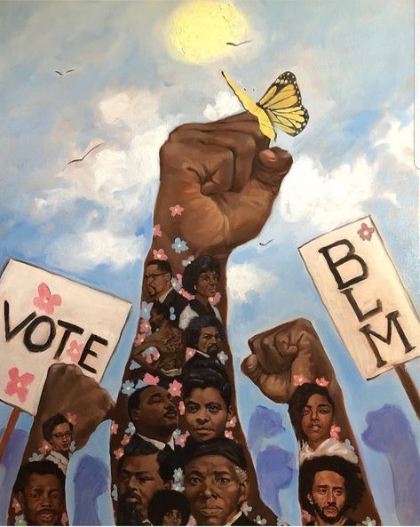 Blm Art, Samantha Logan, Black Lives Matter Art, Room Collage, Black Empowerment, Instagram V, Protest Art, Black Art Pictures, Black Love Art