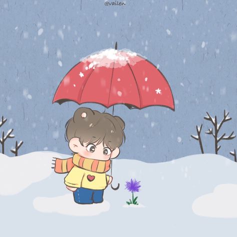 Snow Flower Taehyung, Bt21 Aesthetic, Chibi Wallpaper, Snow Flower, Taehyung Fanart, Bts Wallpaper Lyrics, Vkook Fanart, Wallpaper Bts, Apple Watch Wallpaper