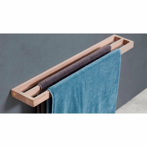 Wood Towel Rack, Diy Towel Rack, Bathroom Design Small Modern, Luxury Master Bathrooms, Diy Towels, Decorating Bathroom, Wooden Bathroom, Towel Rack Bathroom, Towel Hanger