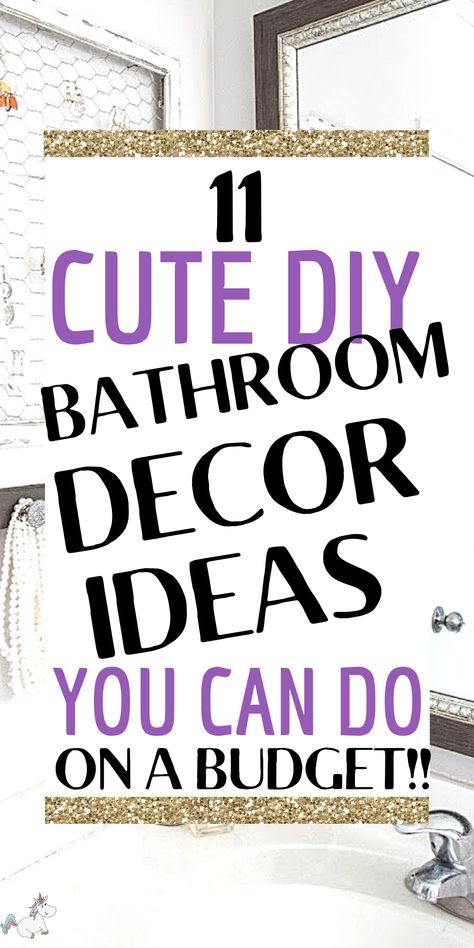 Small Bathroom Decor On A Budget, Bathroom Decor Ideas Half Baths, Dyi Home Decor On A Budget Bathroom Small Spaces, Cheap Diy Bathroom Decor, Washroom Makeover Budget, Small Apartment Restroom Ideas, Apartment Half Bath Decor, Ideas For Half Bathroom Decor, Design Ideas For Small Bathrooms