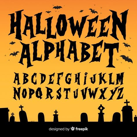 Halloween Fonts Alphabet Letters, Halloween Lettering Fonts, Halloween Letters Alphabet, Halloween Typeface, Spooky Fonts Alphabet Halloween, October Font, Halloween Alphabet Letters, Spooky Lettering Halloween Fonts, Happy Halloween Lettering