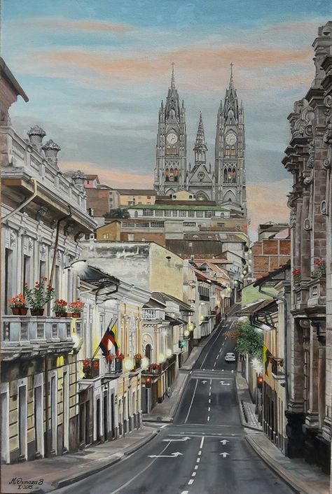 Marcelo Ormaza. Centro histórico de Quito Collage Artwork, Quito, Bolivia, Ecuador, Big Ben, Places Ive Been, Tik Tok, Colorado, San Francisco