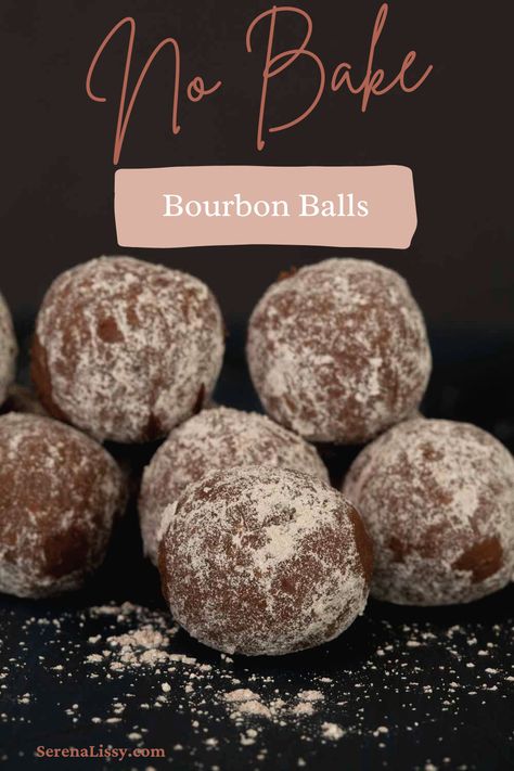 These Bourbon balls are always a hit. They're super easy to make and you only need a handful of ingredients! The perfect adult dessert recipe, these no bake bourbon balls are made with chocolate, pecans and of course some good ole Kentucky Bourbon Whiskey (or your favorite type). Keep reading for more tips on how to make them. Easy Bourbon Balls, Bourbon Balls Recipe Easy, Whiskey Balls Recipe, Chocolate Bourbon Balls, Whiskey Balls, Bourbon Dessert, How To Make Bourbon, Bourbon Balls Recipe, Whiskey Party