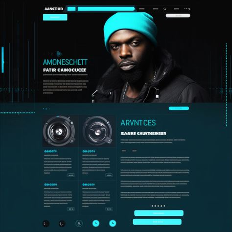 Hip Hop Music Producer Website | Good Music Label Website | Music Label Website Template | Good Music Record Label Website | Web Design Inspiration | Music Production Website Design | Music Label Landing Page | Hip Hop Website Created by #MidjourneyAI, #Midjourney #aiart #art #ai #artificialintelligence #machinelearning #aiartcommunity #aiwebsite Production Website Design, Music Label, Effective Marketing Strategies, Music Labels, Music Production, Web App Design, Music Studio, Create Website, Music Producer