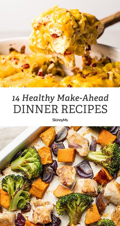 14 Healthy Make-Ahead Dinner Recipes Hearty But Healthy Dinners, Plan Ahead Dinners, Light Make Ahead Dinners, Light Easy Dinner Recipes Healthy Meals, Make Ahead Dinner Healthy, Make Ahead Low Carb Dinners, Make Ahead Chicken Dinners, Easy Light Dinner Recipes Healthy, Make Ahead Dinners Healthy