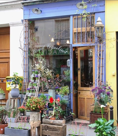 Classic Parisian florist façade, fine art paris photography, travel photo, Bleuet Coquelicot Amsterdam Photos, Bookstore Cafe, Bg Design, Paris Images, Florist Shop, Shop Fronts, Paris Photography, Floral Shop, Travel Photo