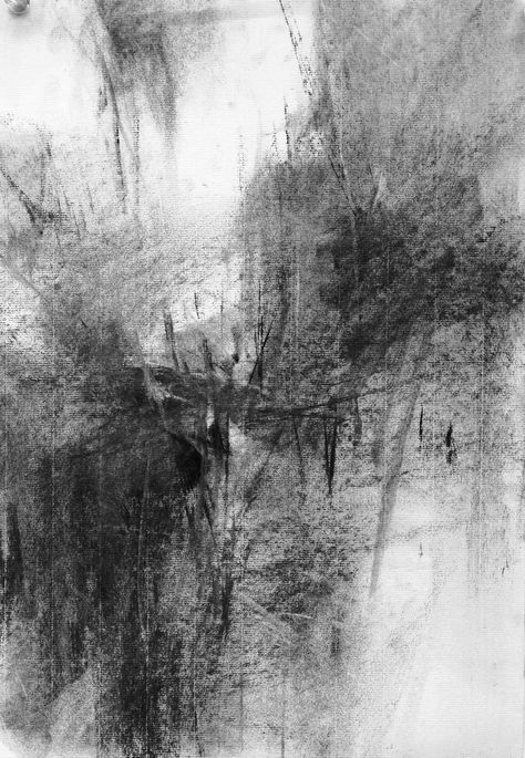 Charcoal Pen sketch composition practice charcoal sketch by Chien Chung-Wei Charcoal Aesthetic Art, Sketch Composition, Composition Practice, Charcoal Artists, China Ink, Art Charcoal, Charcoal Sketch, Black And White Landscape, Charcoal Art