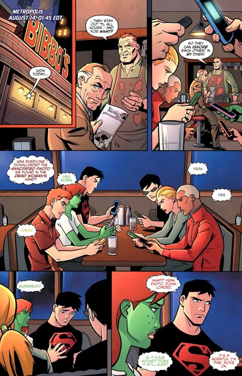 Young Justice Couples, Young Justice Funny, Young Justice Invasion, Young Justice Superboy, Young Justice Characters, Superboy And Miss Martian, Young Justice Comic, Young Justice Robin, Young Justice League