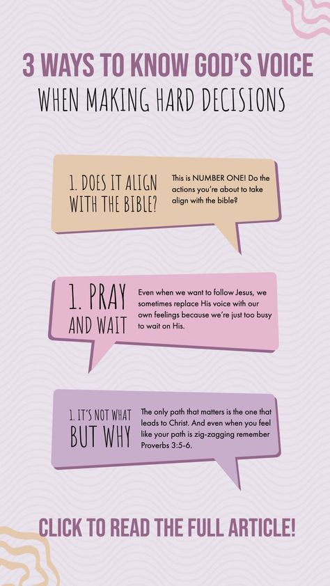 Making Hard Decisions, Hard Decision, God's Voice, Making A Decision, Learning Patience, Hard Decisions, Hearing Gods Voice, Bible Study Methods, Miracle Prayer