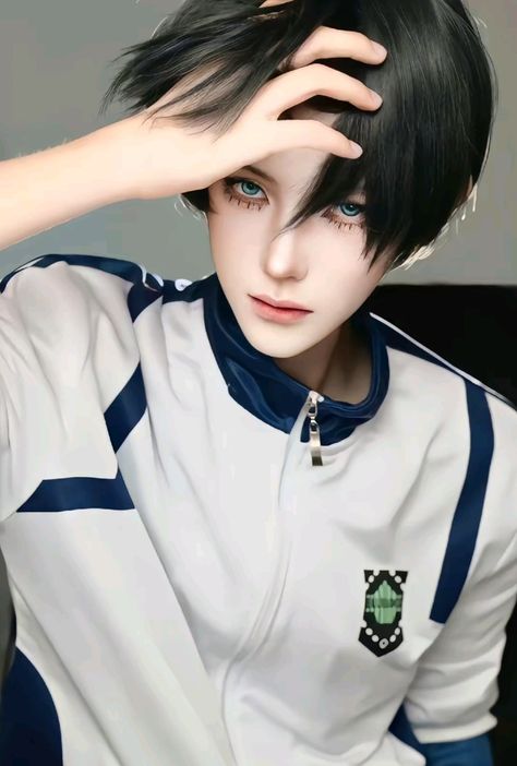 Rin Blue Lock, Rin Cosplay, Rin Itoshi, Cosplay Boy, Blue Lovk, Cosplay Cute, Male Cosplay, Anime Crafts, Blue Block