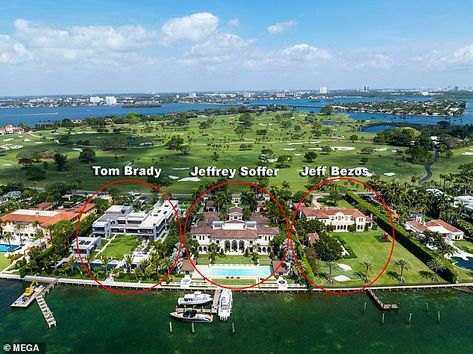 Jeff Bezos splurges $90 MILLION on a THIRD mansion on Florida's exclusive Indian Creek Island - as his total investment on the 'Billionaire Bunker' soars to $237 MILLION | Daily Mail Online The Final Offer, Miami Mansion, Rock Quarries, Indian Creek, Mega Mansions, Front Lawn, Waterfront Property, Jeff Bezos, First Daughter