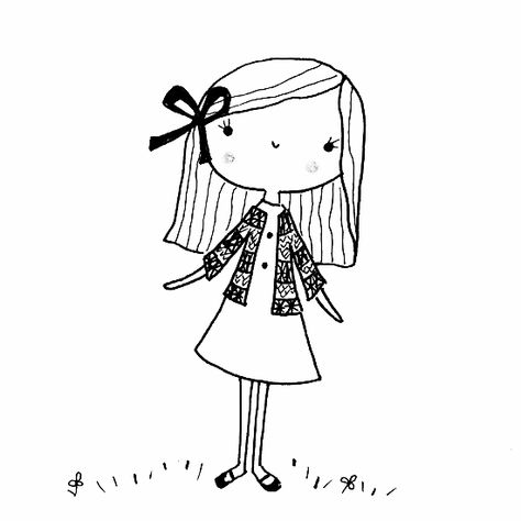 So sweet doodle! Looks like my daughter:) Girl Doodle, Doodle People, Doodle Girl, 동화 삽화, Doodle Inspiration, Easy Doodle Art, Cute Doodle Art, Flower Doodles, Digi Stamps