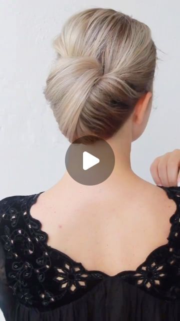 Easy Hair Up Dos For Long Hair, Easy Elegant Buns For Long Hair, Easy Elegant Bun Tutorial, Updo Hairstyles Low Bun, Chignon For Medium Length Hair, Long Hair Updo Easy For Work, How To Updos For Medium Length Hair, Updos For Short To Medium Length Hair, Low Hair Bun Wedding