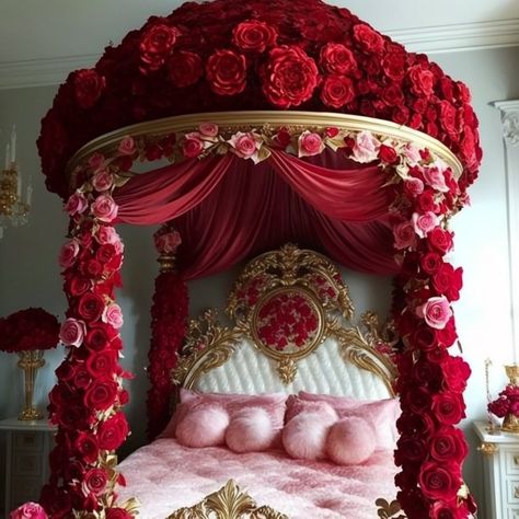 You knew it was coming: Rose themed bedrooms 🌹 . . For @ai_art_community @monai_art @aquaholic.bytes #asinglerose #rose #roses… | Instagram Lovecore Room, Butterfly Bed, Pink Canopy, Fantasy Room, Rose Bedroom, Themed Bedrooms, Girly Room Decor, Fantasy Rooms, Ideas Hogar