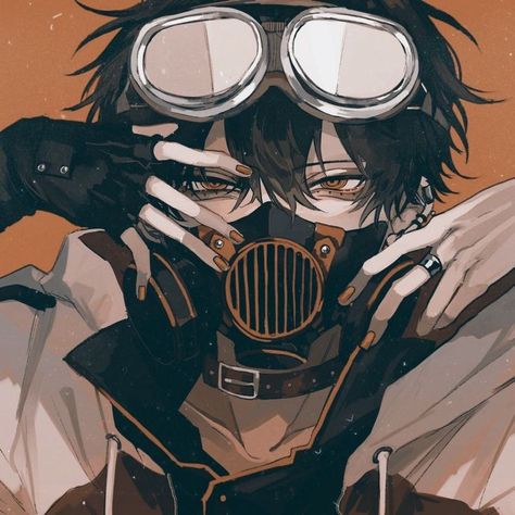 Aesthetic Boy, Gas Mask, 영감을 주는 캐릭터, Anime Drawings Boy, Sketchbook Art Inspiration, Boy Art, Cute Anime Guys, Cartoon Art Styles, Art Reference Photos