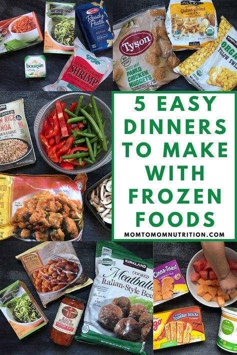 Looking for easy dinners to make with frozen foods? Make dinner that much easier with the convenience of frozen foods found at your local grocery store! #healthyfrozenfoodmeals #healthyfrozenfoods #frozenmealsforfamily #familyfriendlyfrozenmeals #kidfriendlyrecipes #healthyfamilymeals Easy Frozen Food Meals, Grocery Store Dinner Quick, Walmart Frozen Foods, Walmart Frozen Meals, Meals From Frozen Food, Easy Frozen Dinners, Frozen Food Dinner Ideas, Frozen Dinners Store Bought, Best Frozen Meals To Buy