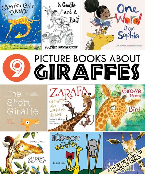 9 Picture Books About Giraffes, a list from the Friends of Montclair Library Sassafras Zoology, Giraffe For Kids, Letter G Activities, Gerald The Giraffe, Box Activities, Giraffes Cant Dance, Safari Activities, Camp Read, Giraffe Pictures